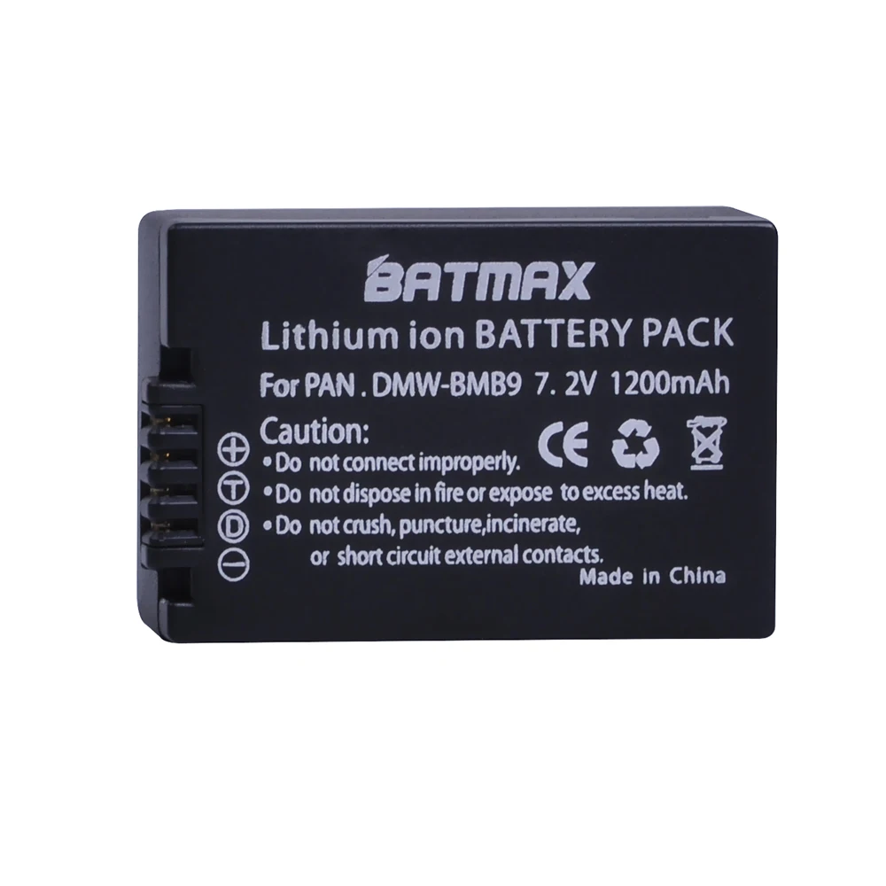 

Аккумулятор DMW BMB9, 7,2 в, 1200 мА · ч, DMW-BMB9, DMW-BMB9E, для Panasonic Lumix DMC FZ40K, FZ45K, FZ47K, FZ48K, FZ60, FZ70, FZ100, FZ150