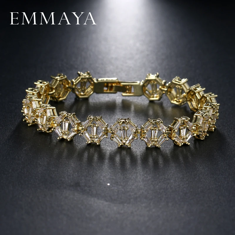 EMMAYA новые ювелирные изделия золотого цвета браслет с кристаллами циркония