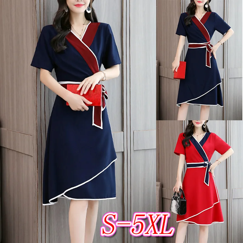 

2019 new summer sexy fashion style women regular plus size dress S-5XL