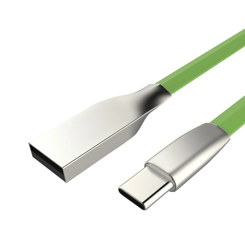 Suntaiho usb type C кабель передачи данных для быстрой зарядки type-C кабель мобильного телефона для Xiaomi samsung s8 OnePlus 2 Nexus 6P USB C - Цвет: Green