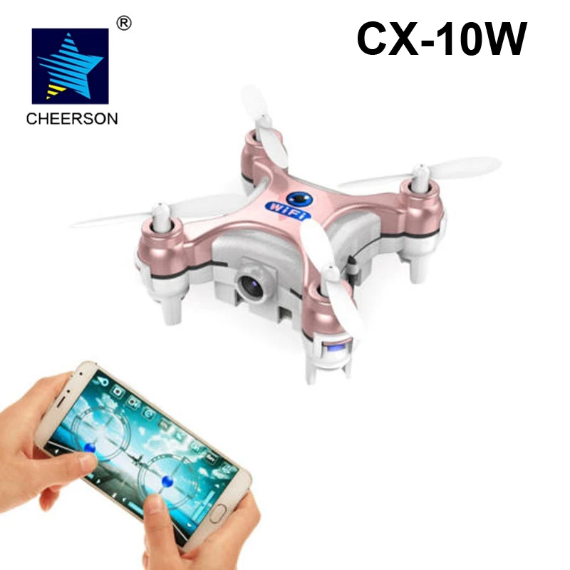 

Cheerson CX-10W Drone 6 AXIS 4CH 2.4GHz Wifi APP Android Ios GYRO RC Nano Quadrocopter WIFI Camera 720P FPV Real Time Video