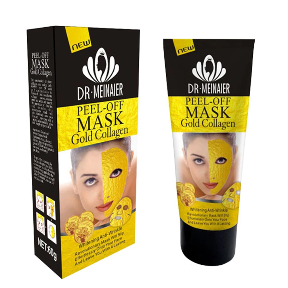 2019Hot 24K желтое золото Коллаген маска для лица высокая влажность против старения удаления морщин уход маска Go Угри Акне Маска TSLM1 - Цвет: as show