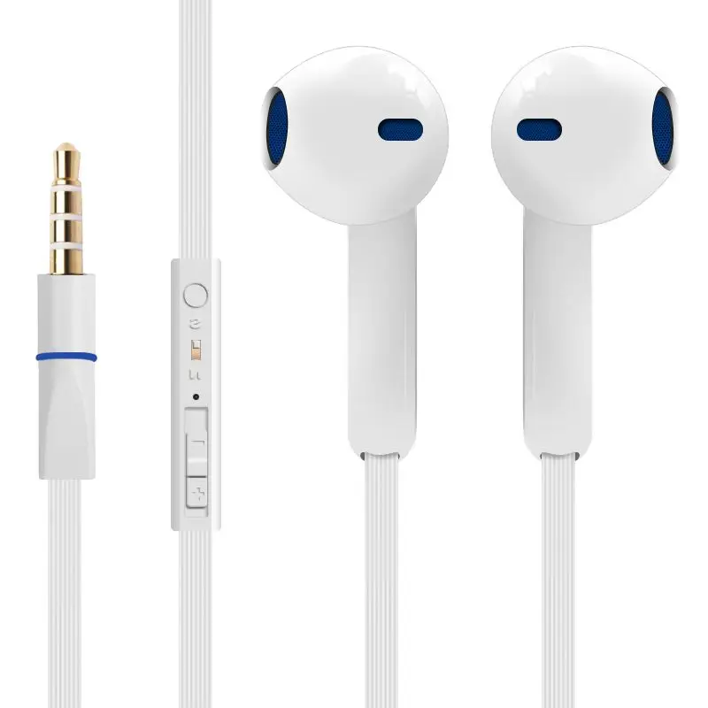 3.5mm Wired Earphone Noodle Type In ear Best Bass Earbuds Earpods With