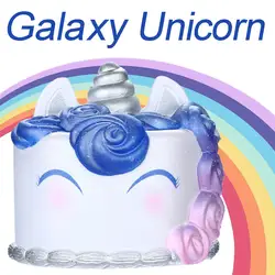 Сжимаемые галактики Единорог игрушечный торт медленно поднимающиеся фрукты Ароматизированная игрушка для снятия стресса Jumbo пищащая