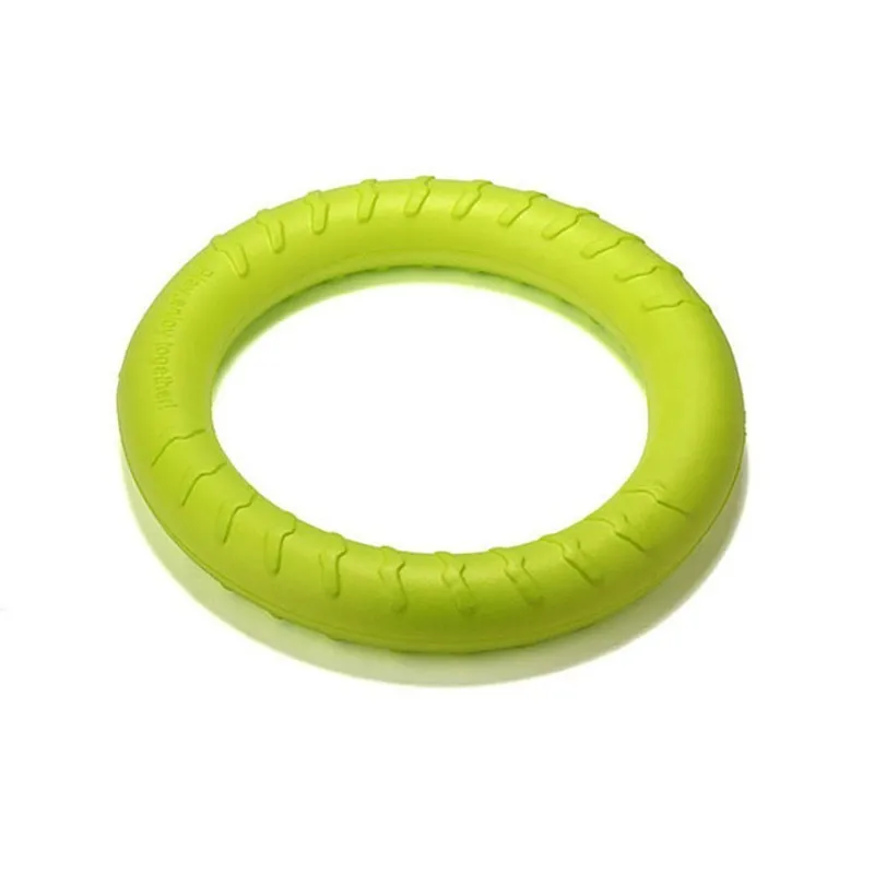 

1Pc Dog Interactive Toys S/L EVA Yellow Big Ring Floating Clean Tooth Chew Small Dog Toy Green Pet Toys