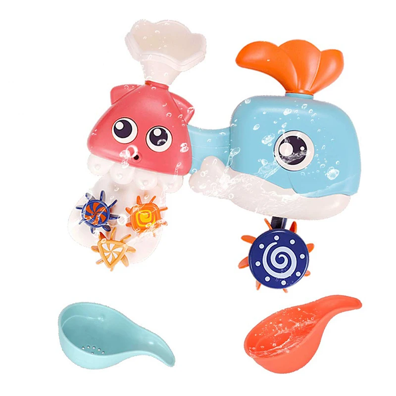 Bath Toys for Baby Toddlers 0-48 Months ABS Plastic Bathtub Toys with Spout and Spinning Bath Toys Gears Great for Birthday Gift Bath Toys for Baby Toddlers 0-48 Months ABS Plastic Bathtub Toys with Spout and Spinning Bath Toys Gears Great for Birthday Gift