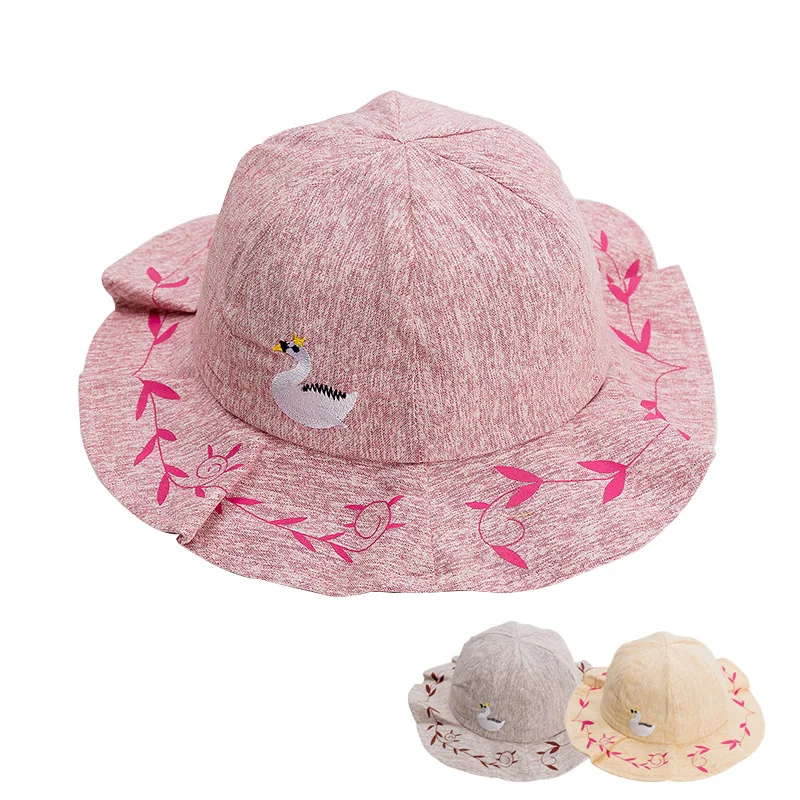 

New Fashion Baby Hat for Girls Cotton Spring Summer Baby Cap Cotton Modis Children Panama Hats Floral Baby Girl Hat 1PC