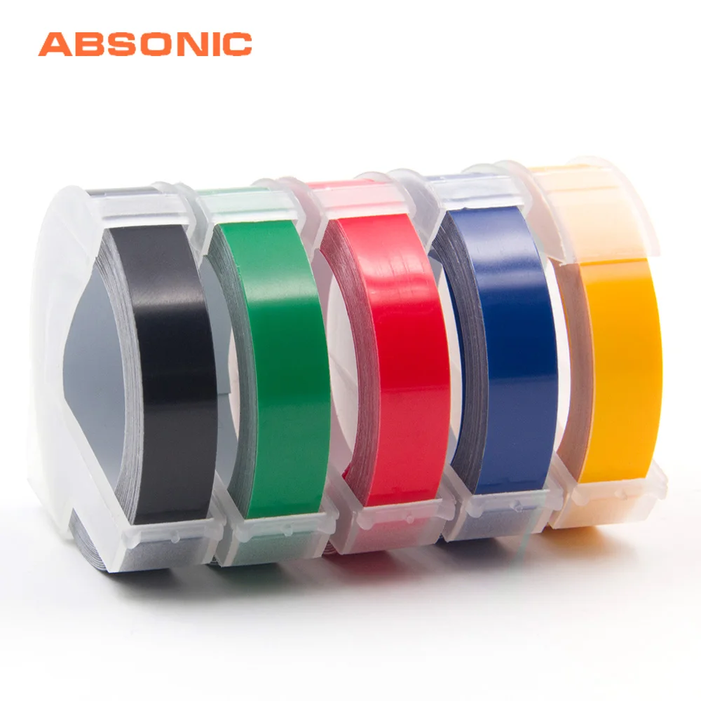 Absonic 12mm 3d Plastic Embossing Label Tape Refill Compatible Dymo M1011 1610 1595 1540 Motex E-101 E-303 Label Embosser Maker - Printer Ribbons - AliExpress