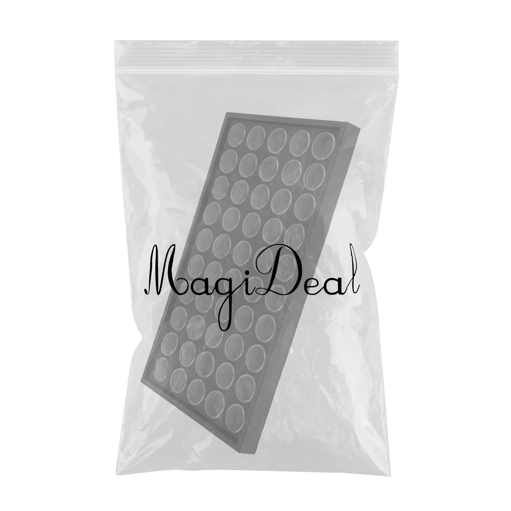 50 Pots Nail Art Empty Rhinestones Bead Glitter Dust Powder Display Box Case High Quality Nail Art Practice Display Tools 