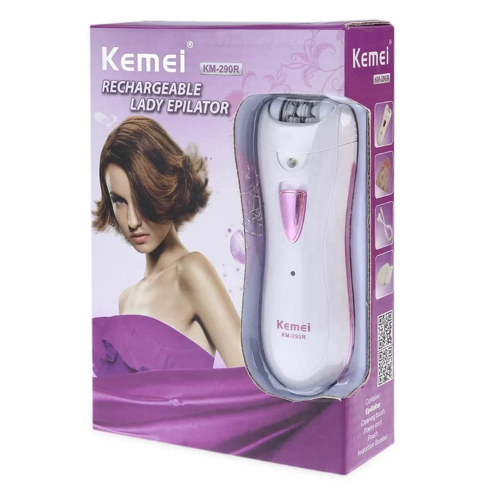 KM-290R профессиональный электрический эпилятор женский перезаряжаемый депиляция мини-ног тела Бикини удаление волос женские инструменты для депиляции