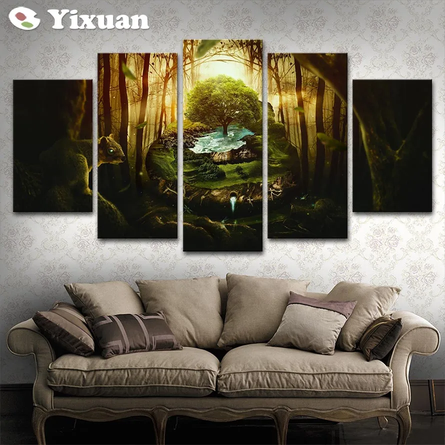 5 Panels High Quality Canvas Painting fantasy Wall Art Painting Modern