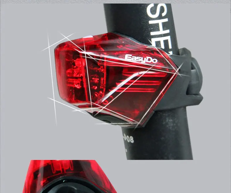 EasyDo ночной велосипедный предупреждающий задний фонарь 3 светодиодный MTB Горный стойка сидения велосипеда свет водонепроницаемый устойчивый 2 миниатюрный велосипед аксессуары