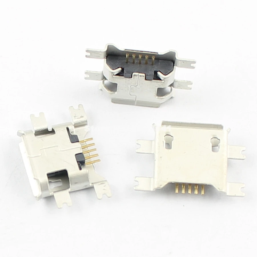 

10Pcs Per Lot New Micro USB B Type Female 5 Pin SMT SMD 5 Socket Connector 4 Legs