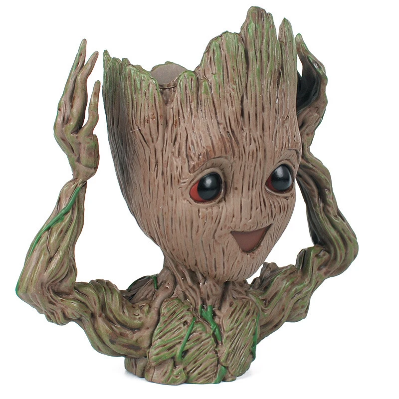 JAROWN Artificial Tree Man Grout Flower Pot Pen Holder Action Figures Cute Model Toy For Gifts Home Garden Office Decoration (12)