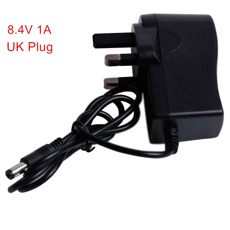 8,4 в зарядное устройство литиевая батарея зарядное устройство адаптер DC 5,5*2,1 мм блок питания зарядное устройство ЕС США Великобритания вилка 8,4 в зарядное устройство Специальная цена - Цвет: UK Plug