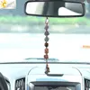 CSJA Natural Stone 7 Chakra Irregular Car Hanging Decoration Healing Reiki Tumbled Gem Stones Tassel Home Wall Window Decor G110 ► Photo 1/6