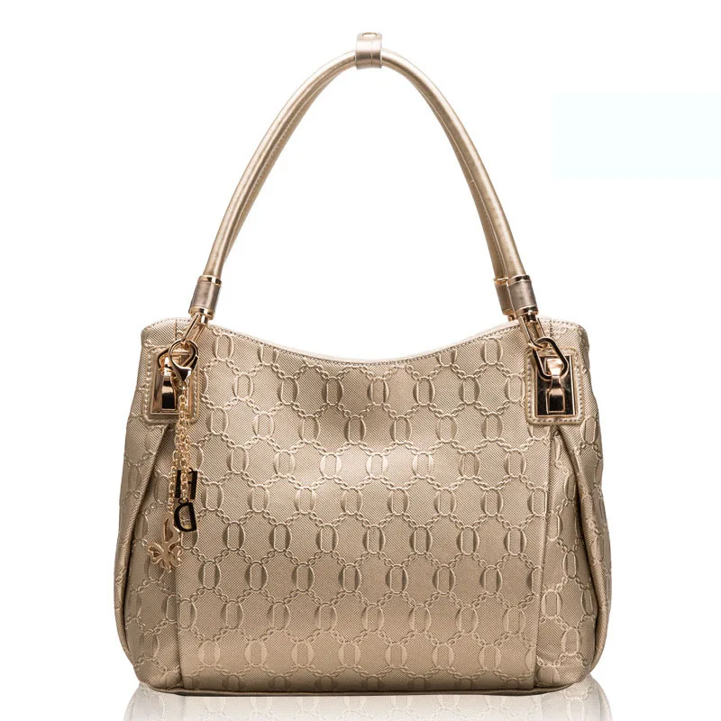 Ms. explosion models leather handbags Europe and the United States fashion zipper printing killer bags Trend dumplings shoulder