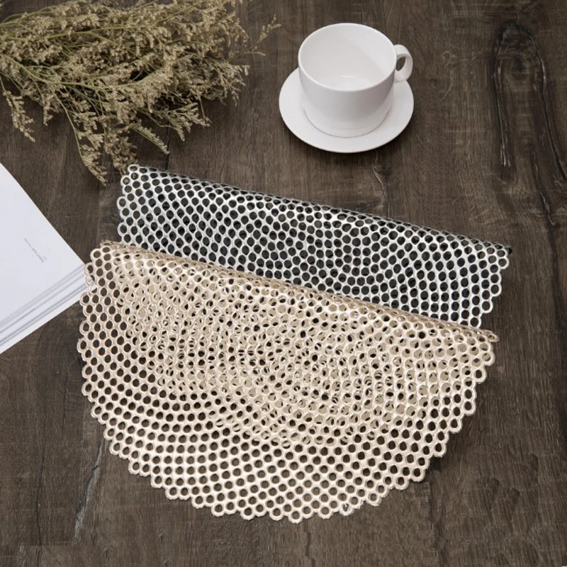 

Tablemat Pad Kitchen Placemats Home Decoration Pads for Dinner PVC Coasters Tablecloth 4pcs Set