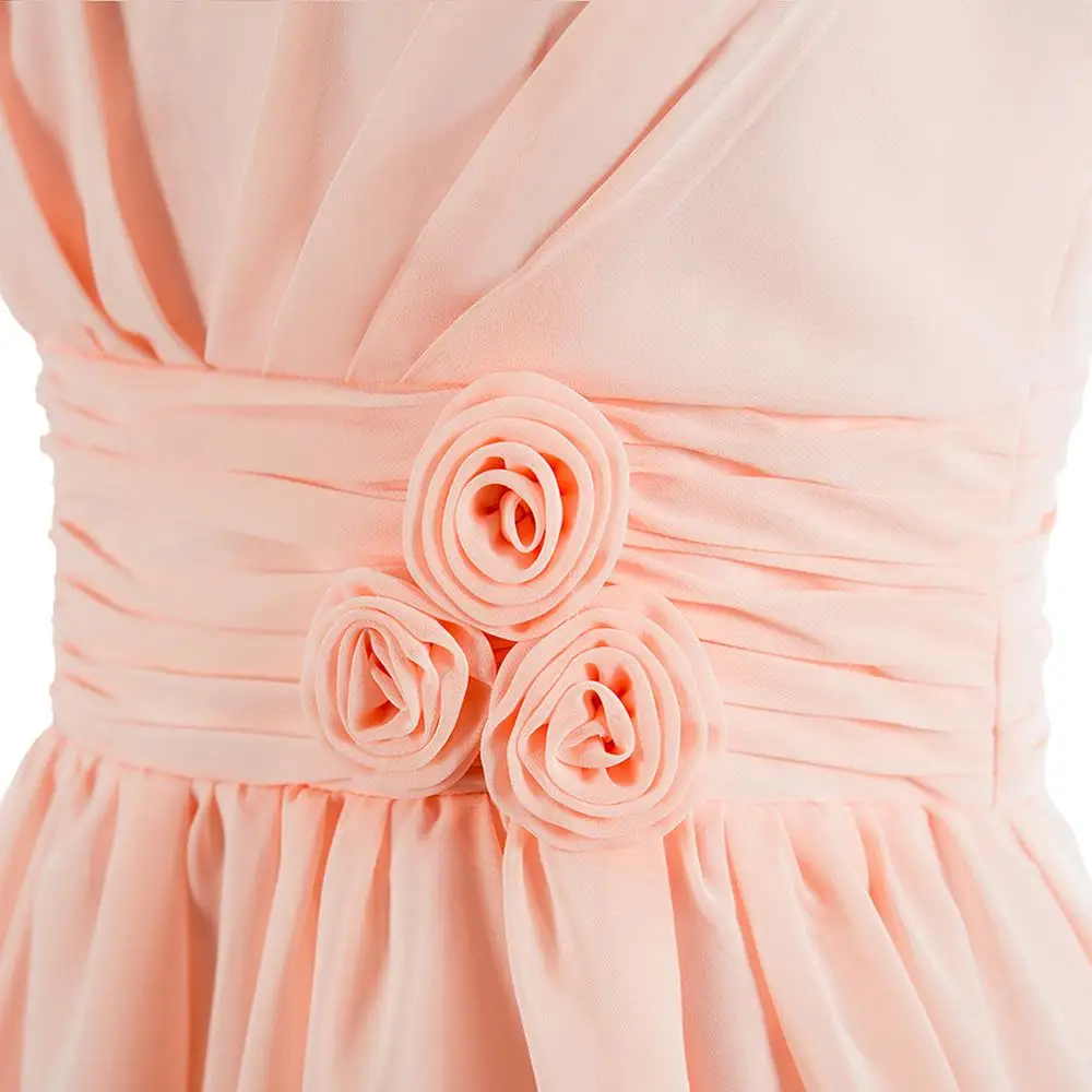Длинные шифоновые розовые платья подружки невесты 2018 Vestido De Festa Casamento Вечернее