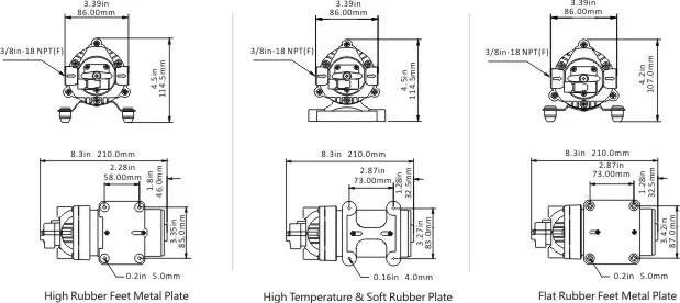 SURFLO 160psi High Pressure Diaphragm Water Pump for Car Wash, agriculture sprayer, Marine