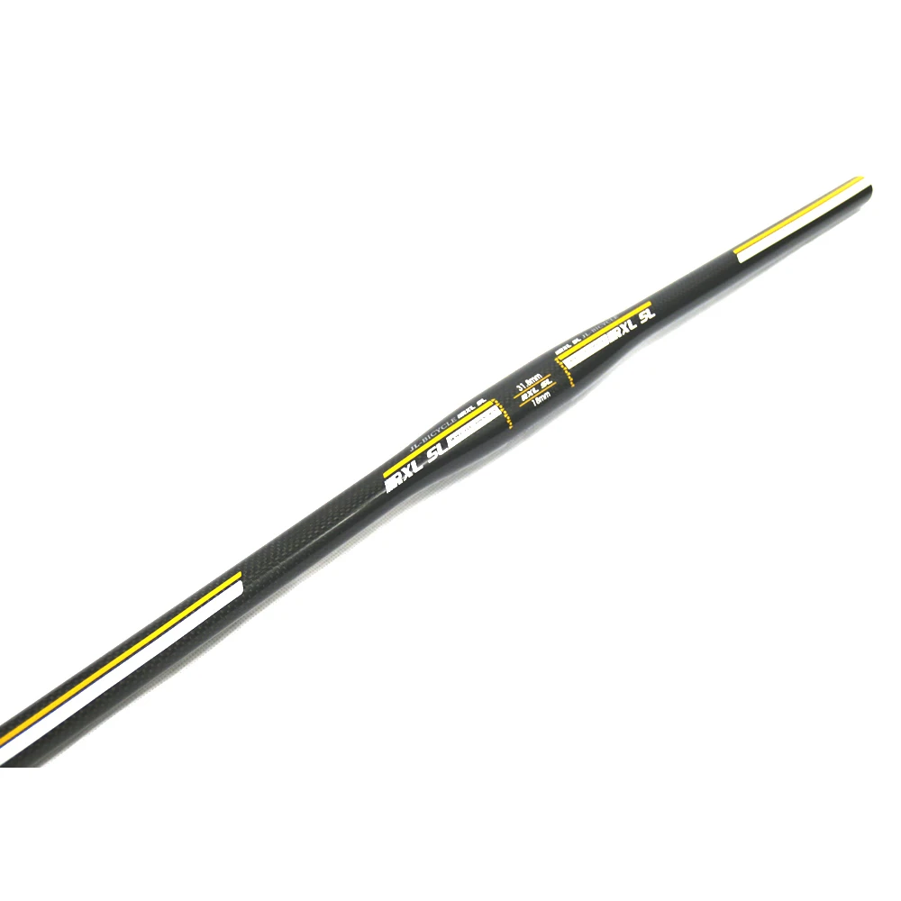 RXL SL Bicycle Carbon MTB Handlebar 601-700mm 3K Glossy RedYellowBlueGreen Bicycle Accessories Horizontal Handlebars (6)