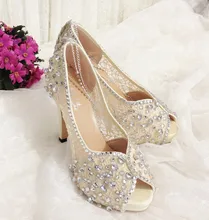 Mode Damen Satin Strass Peep Zehen Plattform Hochzeit Abendgesellschaft Kleid High Heels Schuhe Bankett sandale