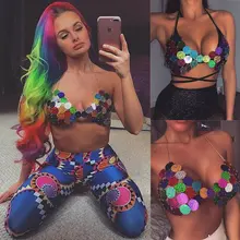 Г. пикантные Для женщин бикини Верхняя одежда Топ Повседневное блесток Топ-Бюстгальтер на бретельках блузка без рукавов блузки короткий топик на бретельках