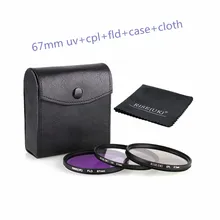 RISE(UK) 67 мм Комплект фильтров для камеры UV& FLD& CPL С Полиуретановым корпусом 67 мм фильтр для объектива камеры протектор для Nikon d3400