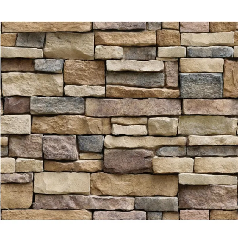 Stickers on the wall 3D Wall Paper Brick Stone  Effect Self-adhesive Wall Sticker Home Decor Drop shipping product      X0716#305