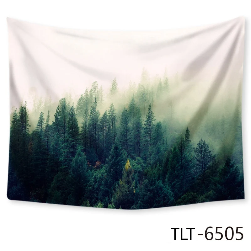 TLT6505 Mountains Bird Animal Tapestry Wall Carpet Cloth Hanging Leaf Home Decor Beach Mat Printing Polyester Living Room Mat - Цвет: TLT6505