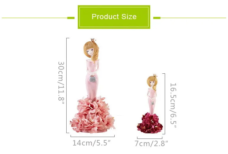 Творческий Смола Фигурка Девушки Home Decor Craft цветок юбка ремесленных домашнего интерьера Аннотация мультфильм украшения подарки на день