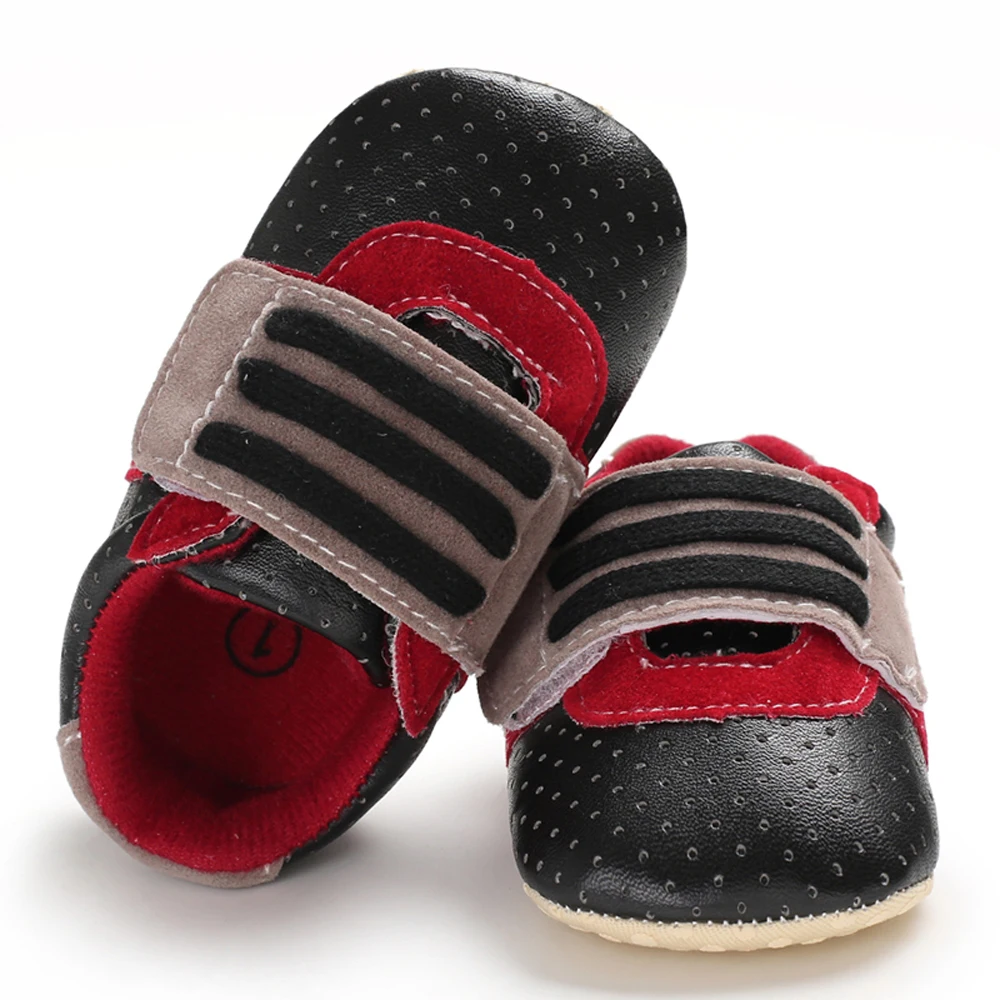 Soft Sole Newborn Baby Boy Girl Casual Shoes Pre-Walker Crib Shoes Striped Sneakers 0-18 Months