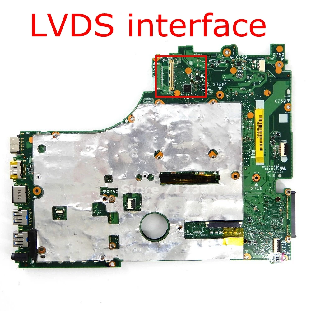 X750JN i7-4700HQ CPU GT840M 2GB Mainboard REV 2.0 For ASus X750J X750JN X750JB Laptop motherboard 9