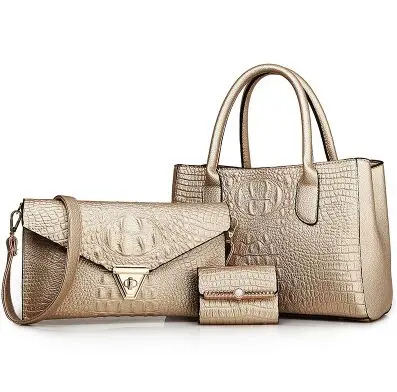 2018 Новый Для женщин сумка в комплекте сумочка из крокодиловой кожи Модные