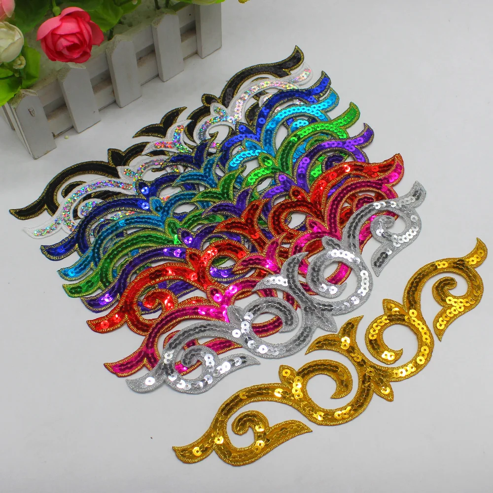 5 шт./лот лоскутные нашивки с блестками и цветами YACKALASI маскарадный костюм