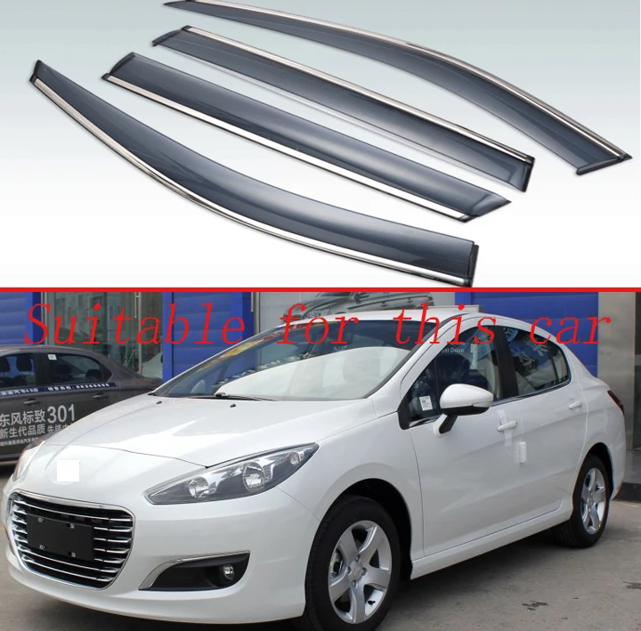 4 шт. пластиковый Наружный козырек для Peugeot 308 2011 2012 2013 2014 2015|Навесы и укрытия| |