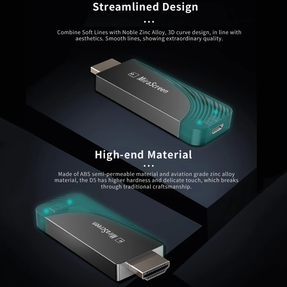 MiraScreen D7 ТВ палка 2,4G+ 5G 1080 P HDMI Miracast обмена потоковыми мультимедийными данными(Airplay) Wi-Fi, Дисплей приемник Поддержка для Windows IOS и Andriod