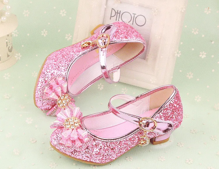 Новинка; детская обувь принцессы на высоком каблуке; стразы; детская кожаная обувь; детская Студенческая обувь для выступлений; обувь для вечеринок; обувь для маленьких девочек; 02C
