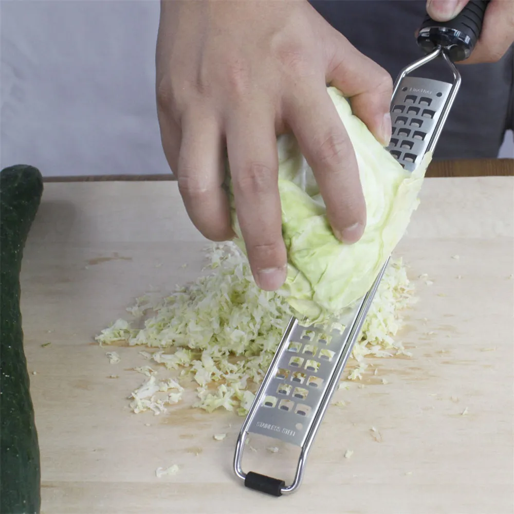 Finether Multi-purpose Extra Coarse Fine Grater Zester Cheese Graters Sharp Stainless Steel Blade with Protective Cover Hot4