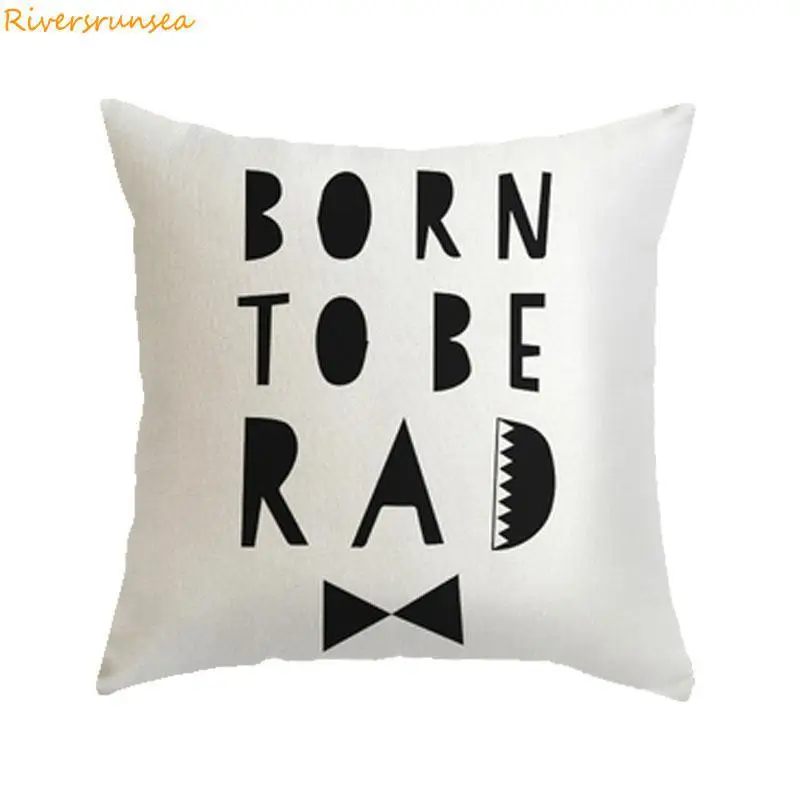 Милый черный и белый кролик подушка мультяшный шар панда животное простой