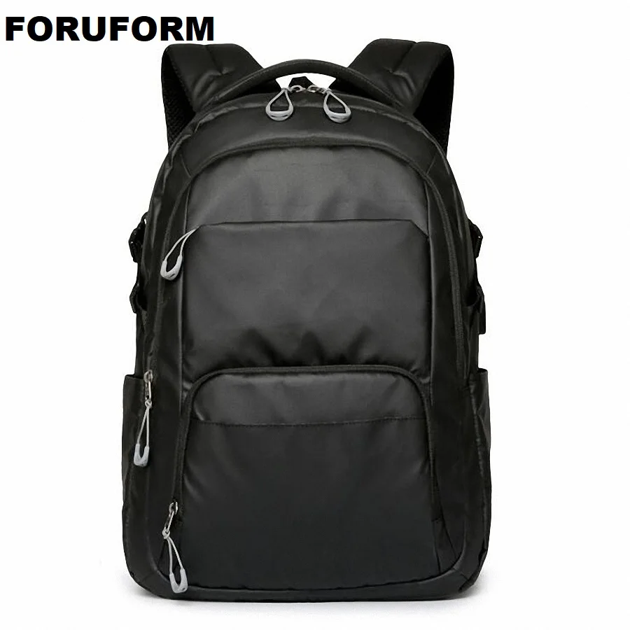 

Male Waterproof Laptop Nylon Casual Business Men's Computer Backpack Lightweight USB Charging School Backpack Mochila LI-2335