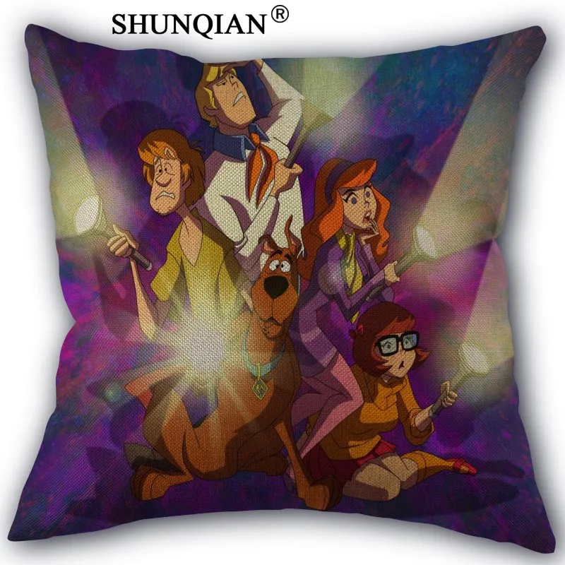 Новое поступление scooby doo льняная наволочка для подушки Постельное белье декоративная наволочка индивидуальный подарок 45x45 см с одной стороны
