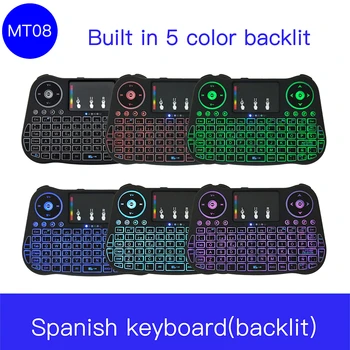 

Slim Portable Mini Wireless Keyboard MT08 Spanish For Tablet Laptop Smartphone iPad Support IOS Android System Phone Universal