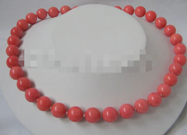 

FREE SHIPPING>>> 3159 natural perfect round pink coral necklace