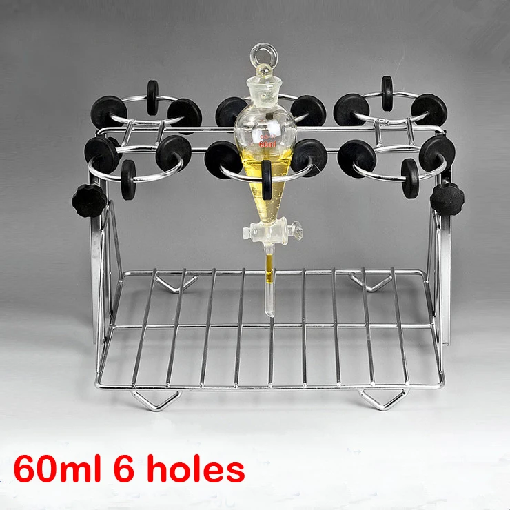 Все размеры вверх-вниз нержавеющая сталь разделительную воронку стойки лабораторное оборудование Бесплатная доставка