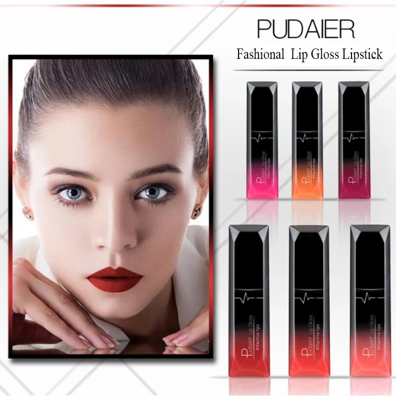 

PUDAIER Waterproof Nude Matte Velvet Glossy Lip Gloss Lipstick Lip Balm Sexy Lip Tint 21 Colors beauty matte liquid lipsticks