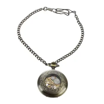 

Practical Pocket Watches Pocket Skeleton Mechanical Movement Pocket Watch Unisex