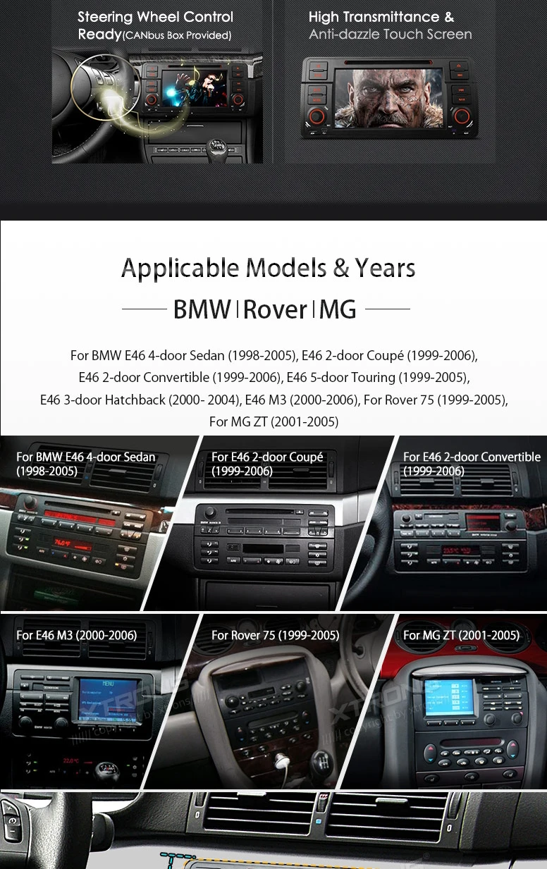 Best 7 inch 1 din WinCE Car DVD Player CANbus GPS Navigation For BMW E46 Sedan Convertible Touring Hatchback M3/Rover 75/MG ZT 1