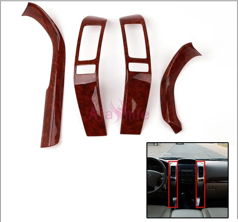 US $138.60 28 Pcs Interior Wooden Color Trim Panel Frame Cover 20032009 Car Styling For Toyota Land Cruiser 120 Prado Fj120 Accessories