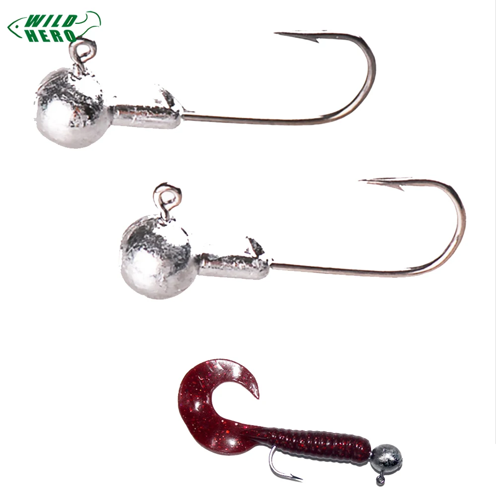 

5Pcs/lot 2g 3.5g 5g 7g 10g crank Jig head hooks fishing hook lead Jig lure hard baits soft worm fishing tackle accessories